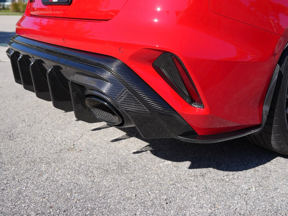 AUDI RS3 8Y GEN 2 - CARBON REAR DIFFUSER INC SIDE ELEMENTS V2 (FL GEN 2 8.5)