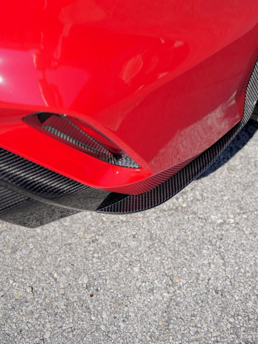 AUDI RS3 8Y GEN 2 - CARBON REAR BUMPER AERO TRIMS SEDAN (FL GEN 2 8.5)