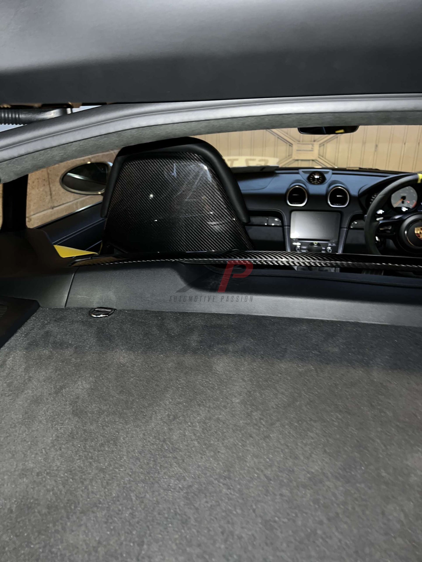 Cayman Carbon Engine Cover – Porsche 981/718 Carbon Engine Lid & Rear Bulkhead Brace Bar