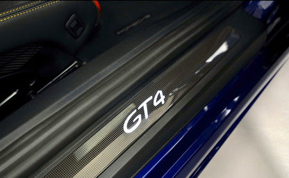 GT4 Carbon Entry Sill Guard – Porsche 718 Cayman Carbon Fibre Sill Trim Set (Original Style)