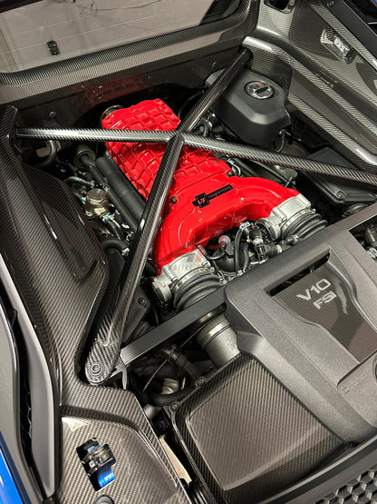 V10 Carbon Engine Brace – Audi R8 & Lamborghini Huracan Engine Bay Cross Bar Upgrade