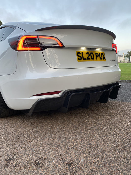 Model 3 Carbon Fibre Diffuser – Tesla Rear End Styling Upgrade