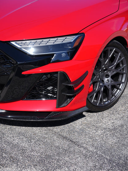 AUDI RS3 8Y GEN 2 - CARBON FRONT BUMPER CANARD INSERTS (FL GEN 2 8.5)