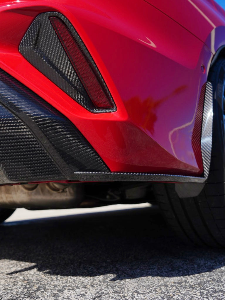 AUDI RS3 8Y GEN 2 - CARBON REAR BUMPER AERO TRIMS SEDAN (FL GEN 2 8.5)