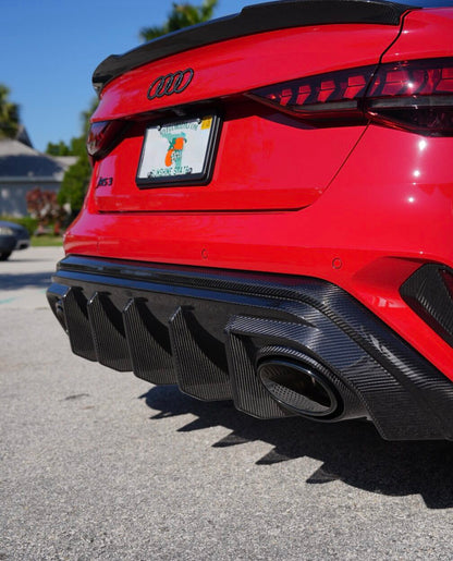 AUDI RS3 8Y GEN 2 - CARBON CENTRE REAR DIFFUSER V1 (FL GEN 2 8.5)