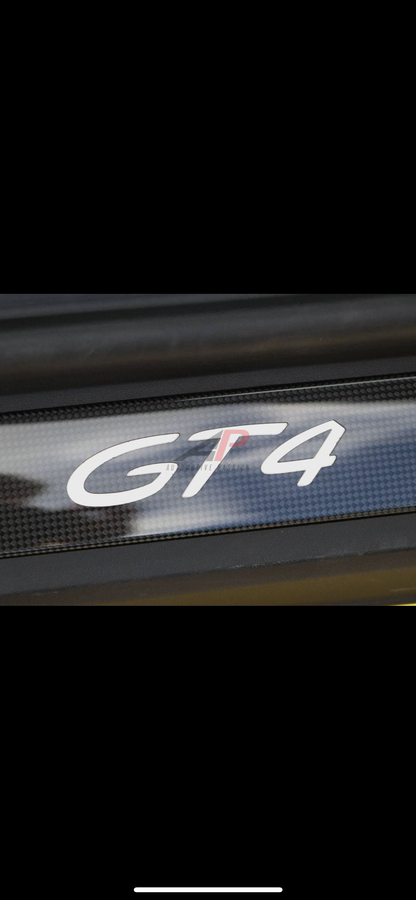 GT4 Carbon Entry Sill Guard – Porsche 718 Cayman Carbon Fibre Sill Trim Set (Original Style)