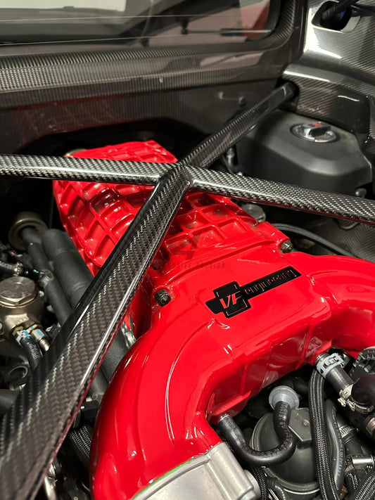 V10 Carbon Engine Brace – Audi R8 & Lamborghini Huracan Engine Bay Cross Bar Upgrade