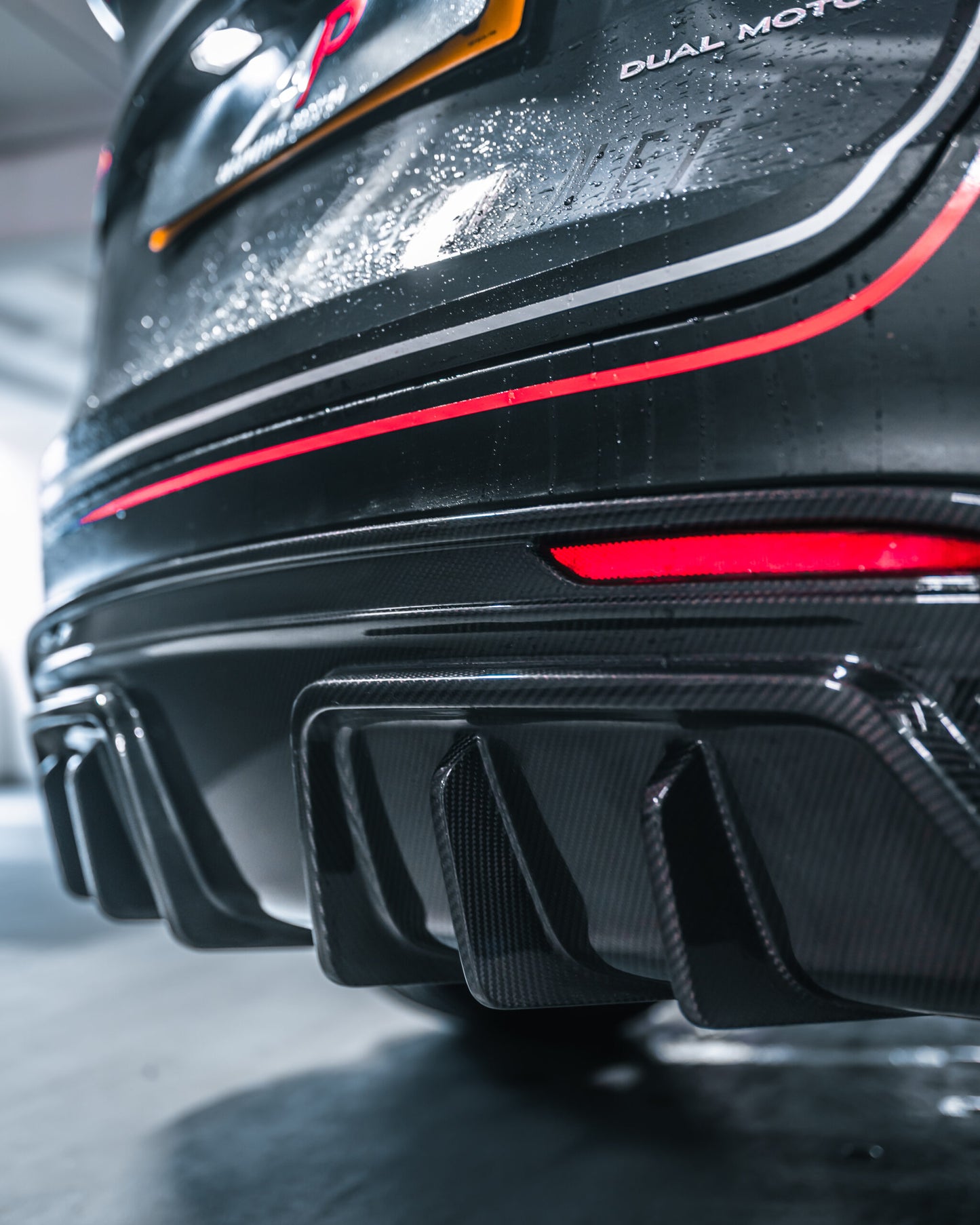 Tesla Model Y Carbon Fibre Rear Diffuser Replacement