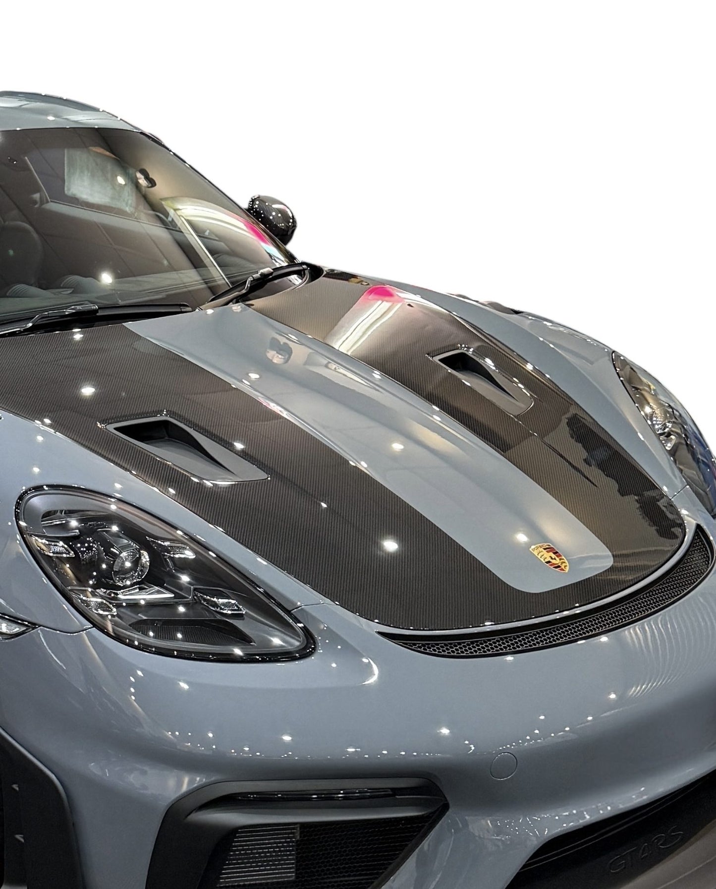 GT4 RS STYLE HOOD – PORSCHE 981/718 GT4 DRY CARBON FULL FUNCTIONAL BONNET