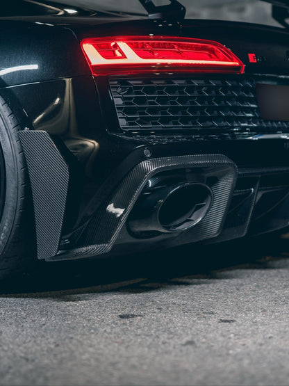 Audi R8 Carbon Fiber Rear Diffuser W Side Elements Gen 2 (2019+)