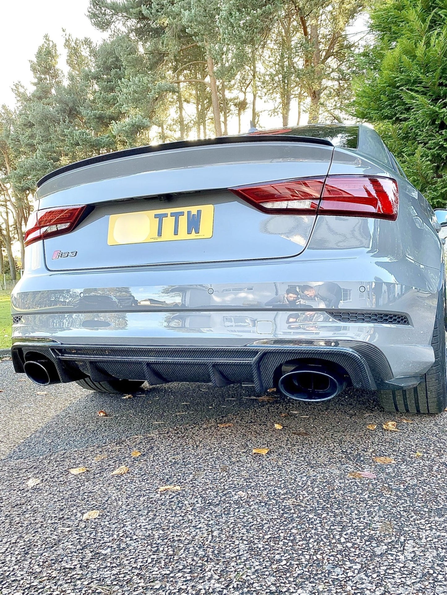 Audi RS3 8V Sedan Carbon Fiber Diffuser
