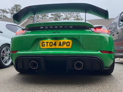 GT4 RS Exhaust Tips – Titanium Weissach-Style Tips for Porsche 718