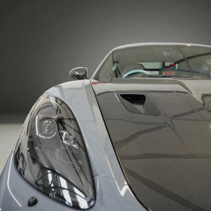 GT4 RS STYLE HOOD – PORSCHE 981/718 GT4 DRY CARBON FULL FUNCTIONAL BONNET