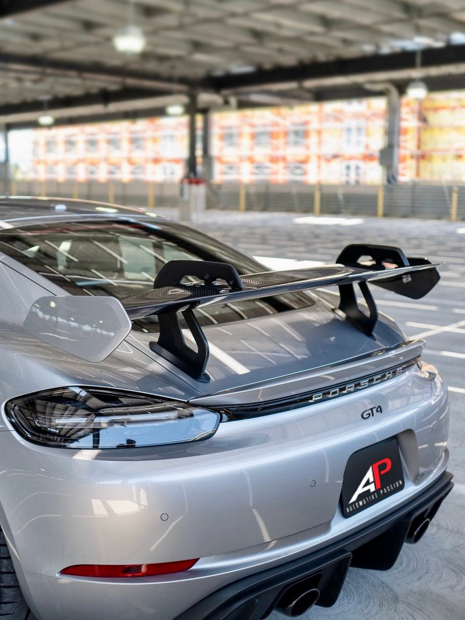 GT4 RS Style Spoiler – Porsche 981/718 Cayman GT4 Carbon Wing Upgrade