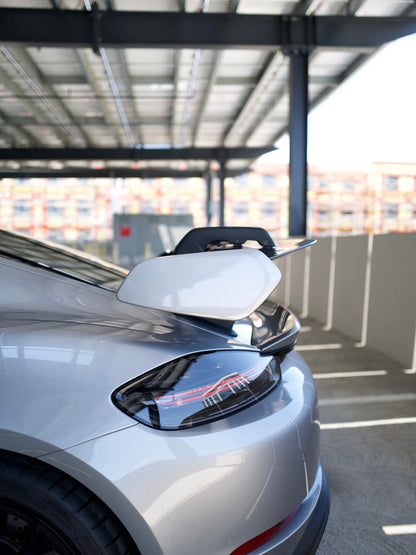 GT4 RS Style Spoiler – Porsche 981/718 Cayman GT4 Carbon Wing Upgrade