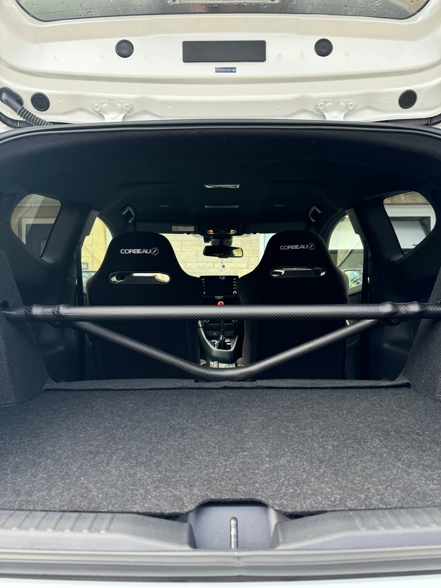 Toyota Yaris GR Carbon Rear Strut Brace & Seat Delete
