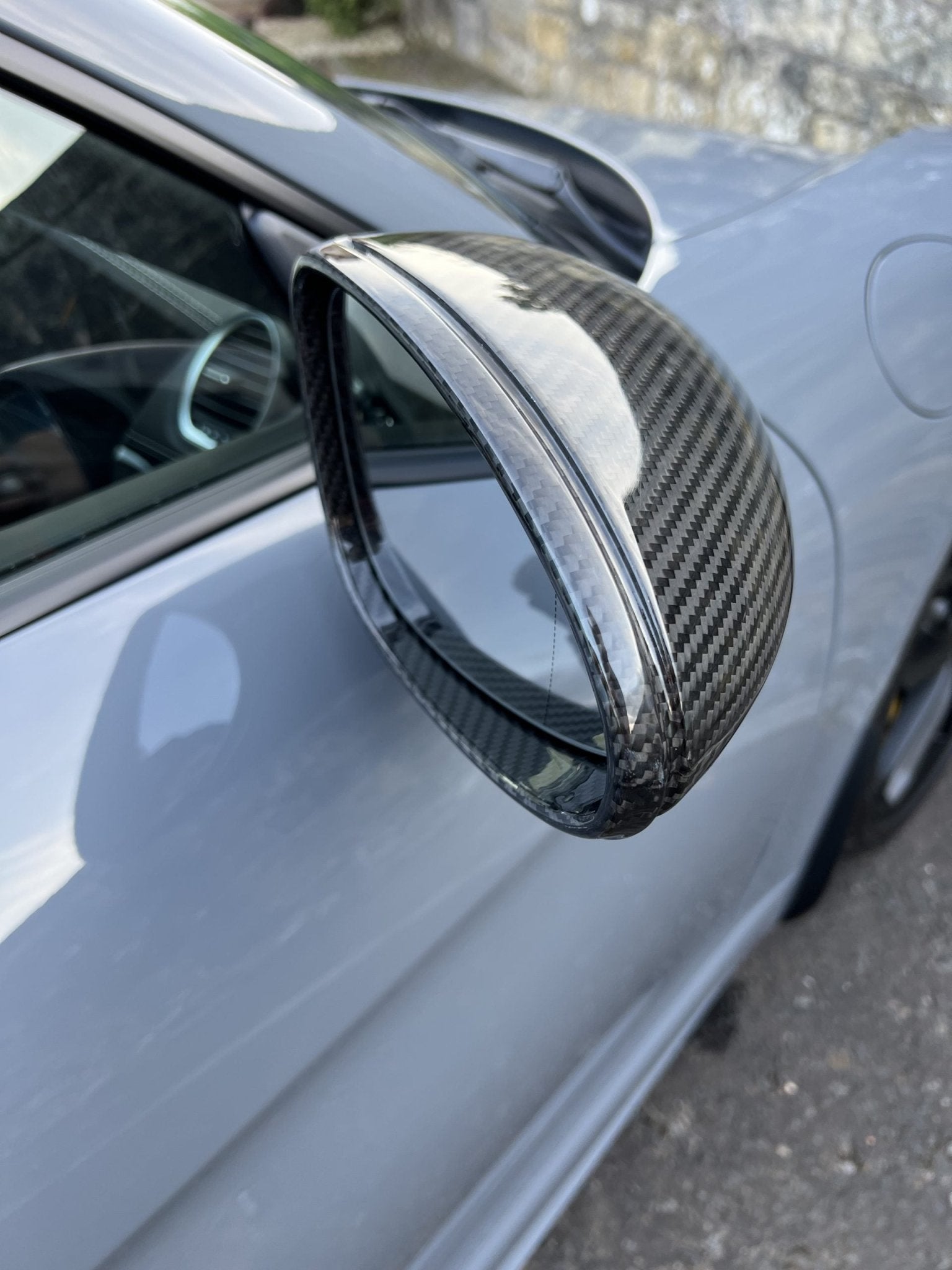 Porsche GT4 Carbon Mirrors – 718 Cayman Carbon Fibre Mirror Cover Replacements (LHD)
