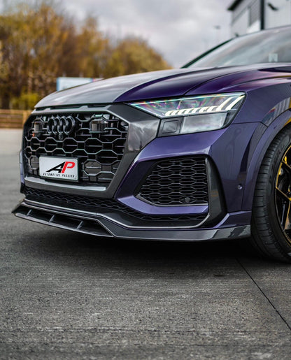 RSQ8 Carbon Front Splitter – Audi RSQ8 Dry Carbon Fiber Front Lip Upgrade
