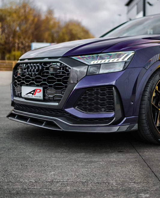 RSQ8 Carbon Front Splitter – Audi RSQ8 Dry Carbon Fiber Front Lip Upgrade