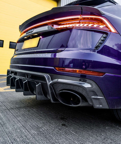 RSQ8 Carbon Rear Diffuser – Audi RSQ8 Carbon Fiber Rear Splitter Upgrade