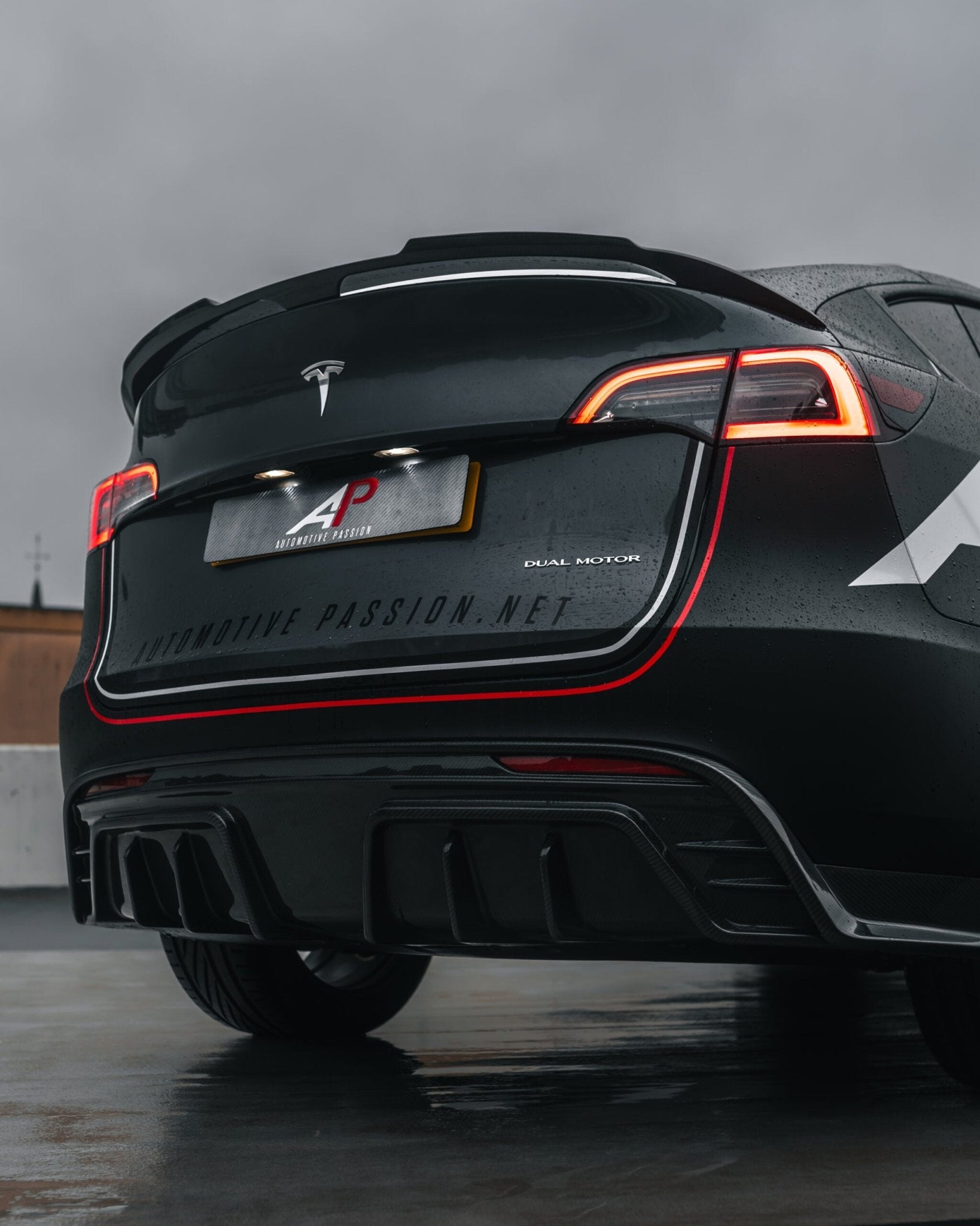 Tesla Model Y Carbon Fiber Rear Diffuser Replacement