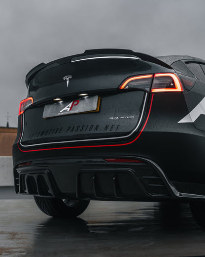 Tesla Model Y Carbon Fiber Rear Diffuser Replacement