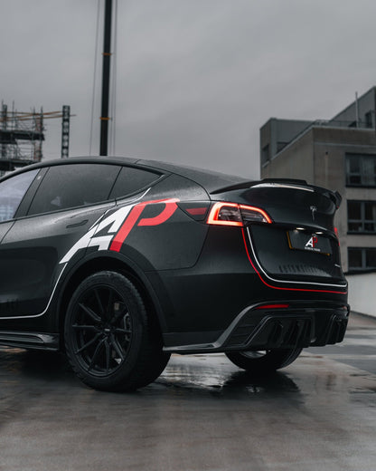 Tesla Model Y Carbon Fiber Rear Diffuser Replacement