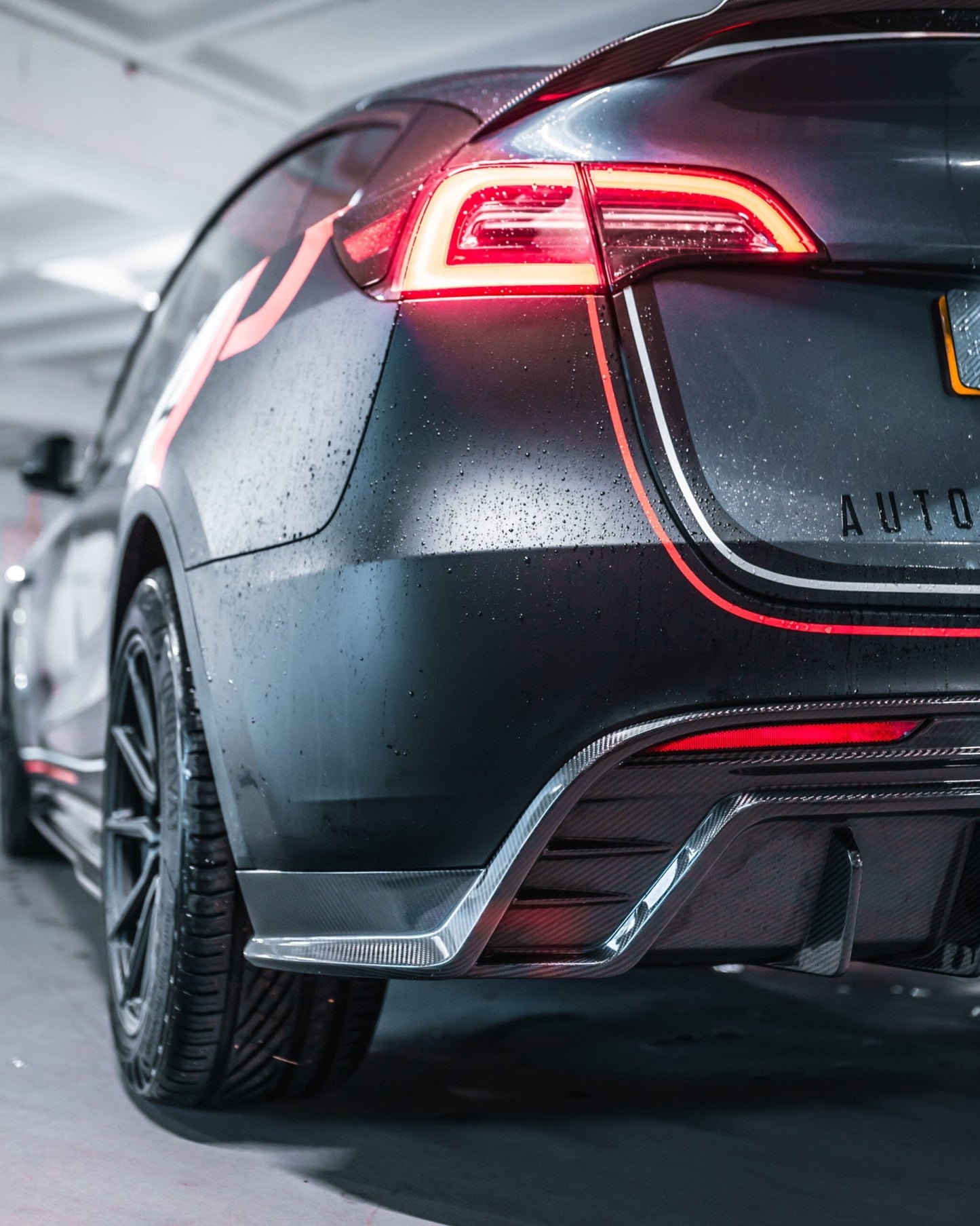 Tesla Model Y Carbon Fiber Rear Diffuser Replacement