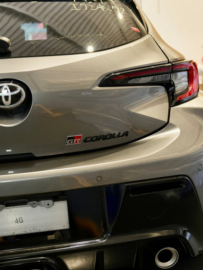TOYOTA COROLLA GR REAR BADGE SET GLOSS BLACK