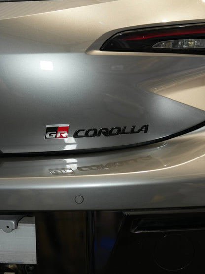 TOYOTA COROLLA GR REAR BADGE SET GLOSS BLACK