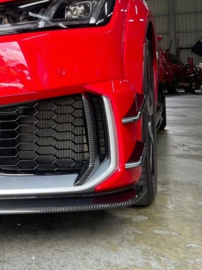 TTRS Front Canards – Audi 8S FL (2020+) ABS GLOSS BLACK