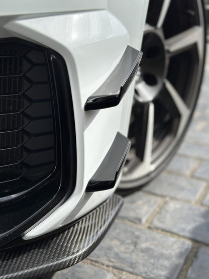 TTRS Front Canards – Audi 8S FL (2020+) ABS GLOSS BLACK